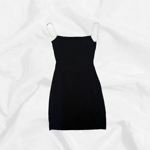 Windsor Black Shiny Mini Dress